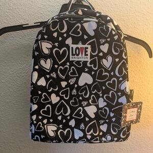 Brighton Black and White Heart Backpack